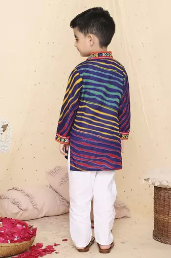 Kid1 lehariya print kurta pyjama