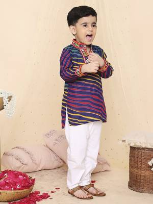 Kid1 lehariya print kurta pyjama 3