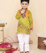 Kid1 lehariya print kurta pyjama