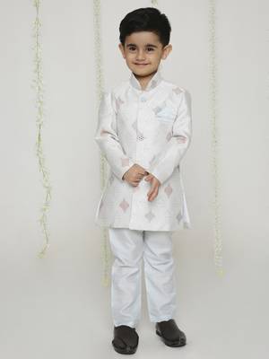 Kid1 embroidered sherwani set 1