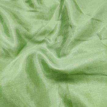 Women's pista green hand work organza dress material 4