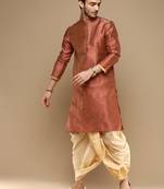 Unleash your style with men's jaquard designer kurta set by sanwara-656