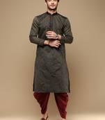 Unleash your style with men's jaquard designer kurta set by sanwara-695