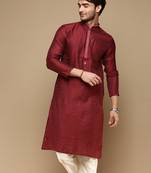 Sanwara men's jaquard  color stylish woven pattern kurta -812