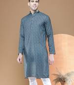 Stylish traditional printed cotton kurta for men by sanwara-3015