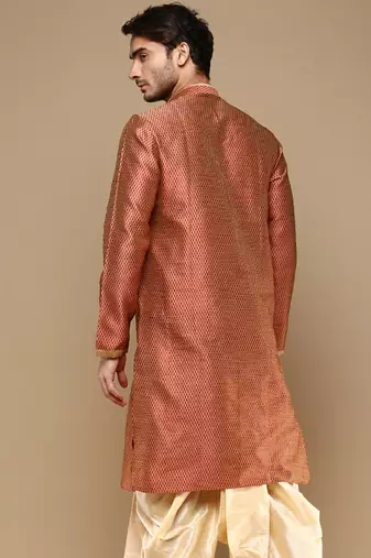 Unleash your style with men's jaquard designer kurta by sanwara-656