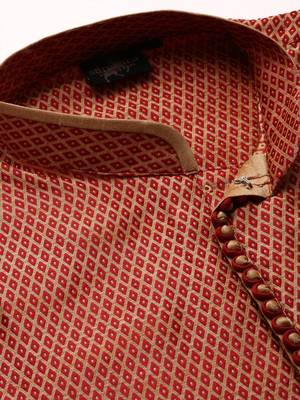 Unleash your style with men's jaquard designer kurta by sanwara-656 4