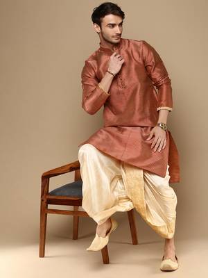 Unleash your style with men's jaquard designer kurta by sanwara-656 5