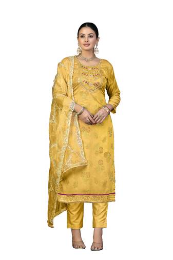 Women's mustered unstitched hand work modal cotton dress material 