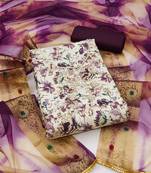 Women's multi unstitched hand work jam cotton dress material