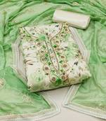 Women's multi unstitched hand work modal cotton dress material