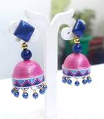 Quilled jhumkas with resin stud earrings 14