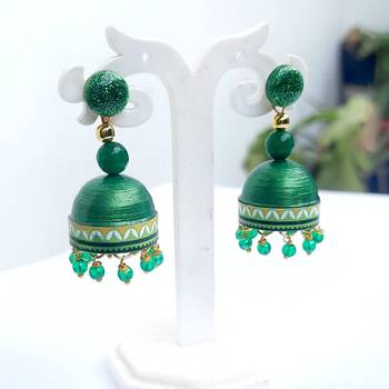 Quilled jhumkas with resin stud earrings 12 1