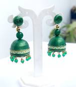 Quilled jhumkas with resin stud earrings 12