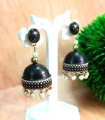 Quilled jhumkas with resin stud earrings 6