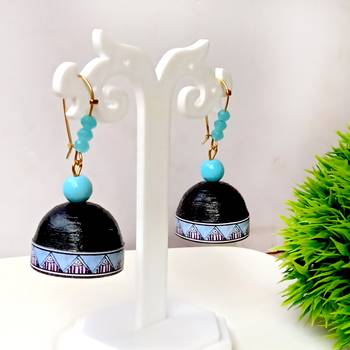 Quilled hanging  jhumkas 9 1
