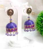 Quilled jhumkas with gs stud earrings 1