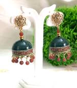 Quilled jhumkas with gs stud earrings 2