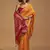 Mustard Weaving Work Handloom Silk Blend Saree