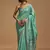 Aqua Blue Weaving Work Handloom Silk Blend Saree