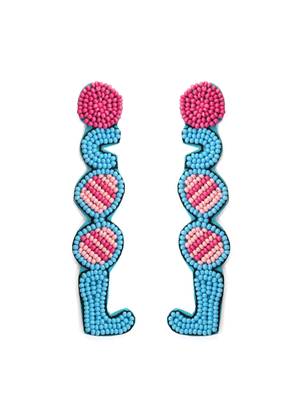 outre sky blue & pink quirky handcrafted drop earrings 4