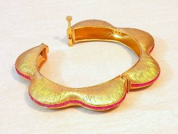 Ethnic Ruby Golden Kada 2
