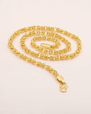 Brass gold plated classic link chain 1