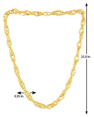 Brass gold plated classic link chain 2