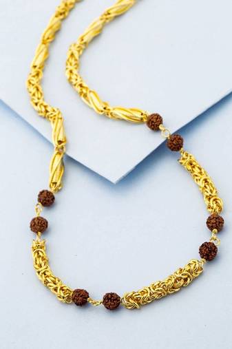 Textured gold plated chain with s-hook closure