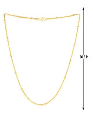 S-hook closure gold plated chain with textured detail 2