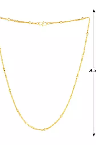 S-hook closure gold plated chain with textured detail