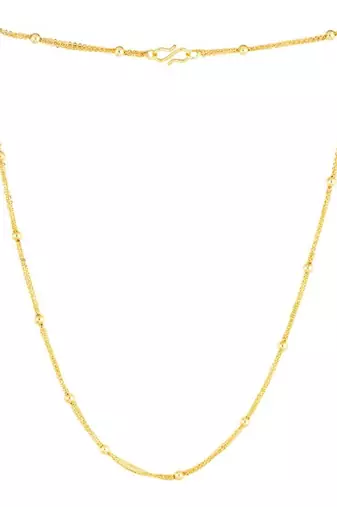 S-hook closure gold plated chain with textured detail