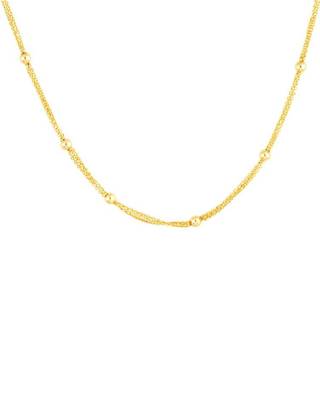 S-hook closure gold plated chain with textured detail 4