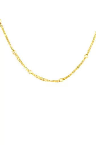 S-hook closure gold plated chain with textured detail