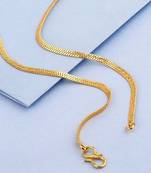 S-hook closure gold plated chain with textured detail