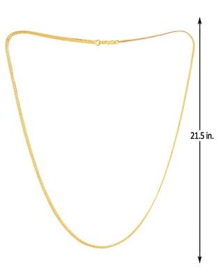 S-hook closure gold plated chain with textured detail 2