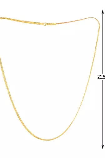 S-hook closure gold plated chain with textured detail