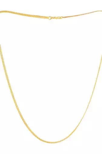 S-hook closure gold plated chain with textured detail
