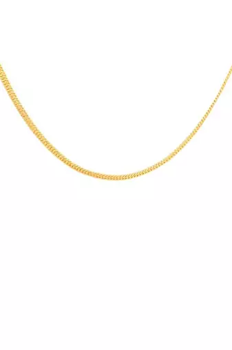 S-hook closure gold plated chain with textured detail