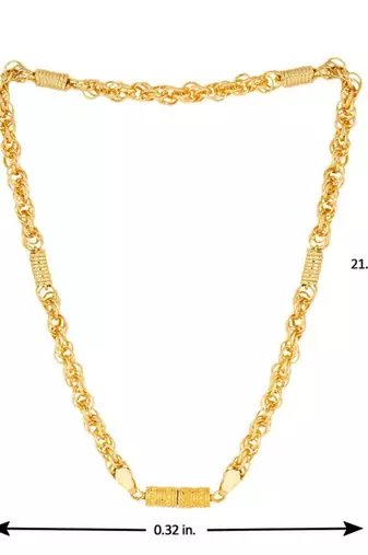 Classic gold plated chain with magnetic lock