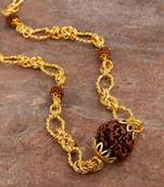 S-hook closure gold plated chain with textured detail