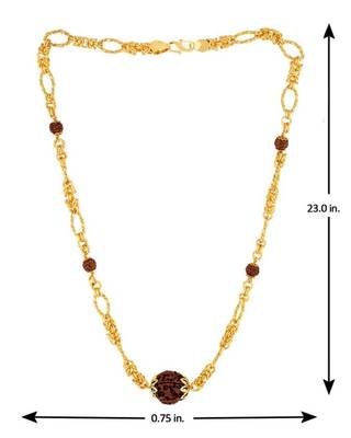 S-hook closure gold plated chain with textured detail 2