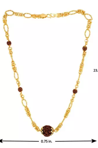 S-hook closure gold plated chain with textured detail