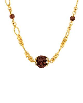S-hook closure gold plated chain with textured detail 4
