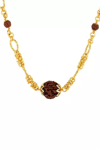 S-hook closure gold plated chain with textured detail