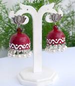 Quilled jhumkas with kolam designs 2