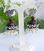 Quilled jhumkas with kolam designs 3