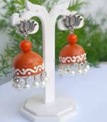 Quilled jhumkas with kolam designs 8