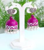 Quilled jhumkas with kolam designs 10