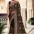 Black Kashmiri Resham Embroidered Georgette Saree With Blouse Piece